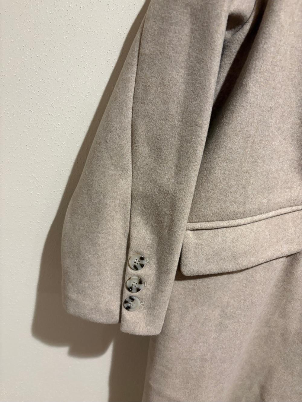 Baltic Born Anderson Double Breasted Long Coat Natural Size M/L - Picture 10 of 16